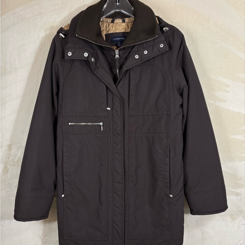 Lands' End Dark Brown Women's Jacket with Quilted Liner